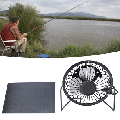 Polysilicon Solar Panel Fan Small Portable USB Solar Powered Fan for Travel Fishing Picnic 3W 6V V1294-YM0523-3114220012811