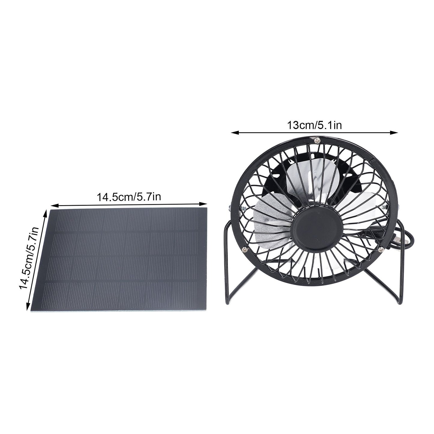 Polysilicon Solar Panel Fan Small Portable USB Solar Powered Fan for Travel Fishing Picnic 3W 6V V1294-YM0523-3114220012811