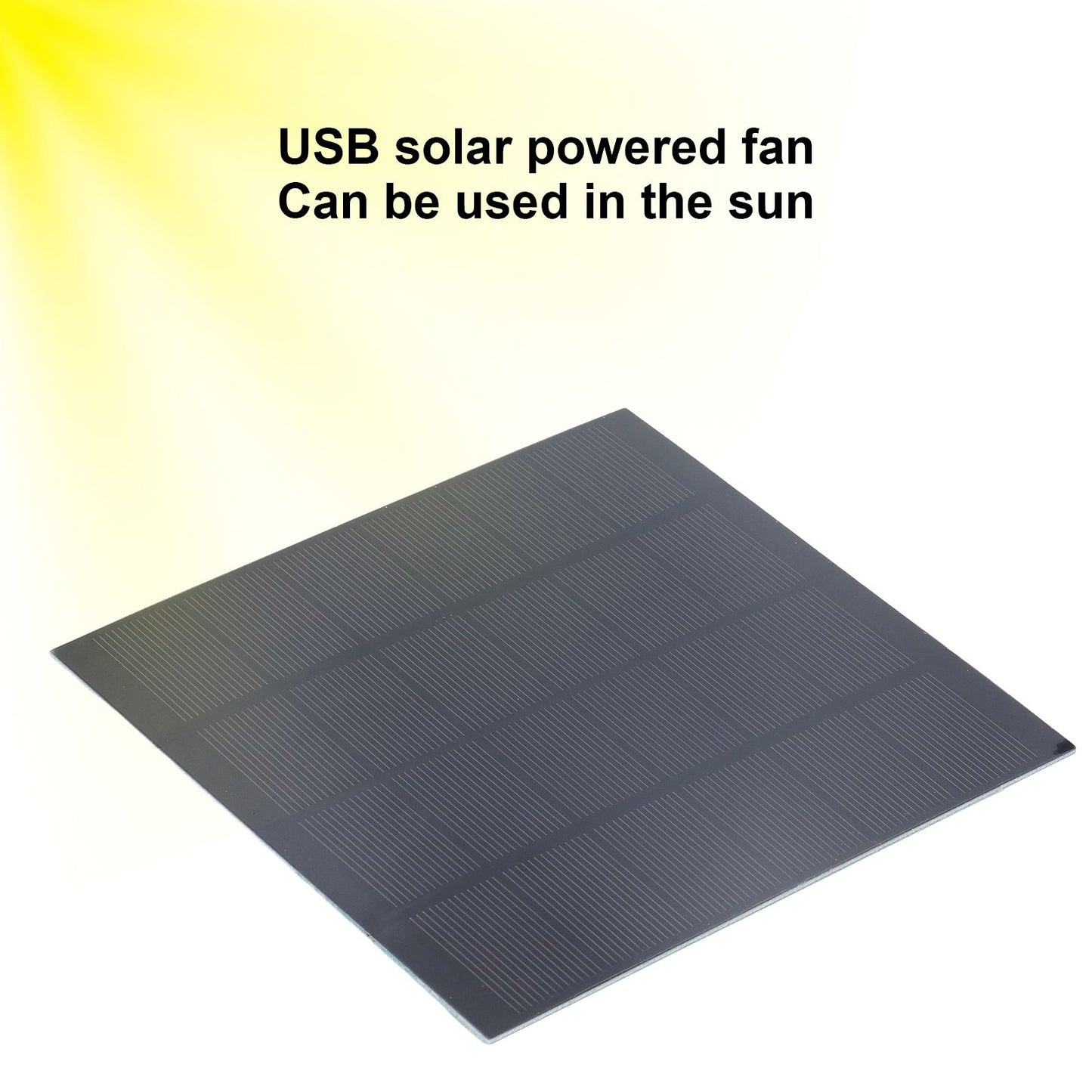 Polysilicon Solar Panel Fan Small Portable USB Solar Powered Fan for Travel Fishing Picnic 3W 6V V1294-YM0523-3114220012811