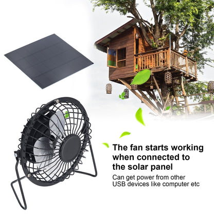 Polysilicon Solar Panel Fan Small Portable USB Solar Powered Fan for Travel Fishing Picnic 3W 6V V1294-YM0523-3114220012811