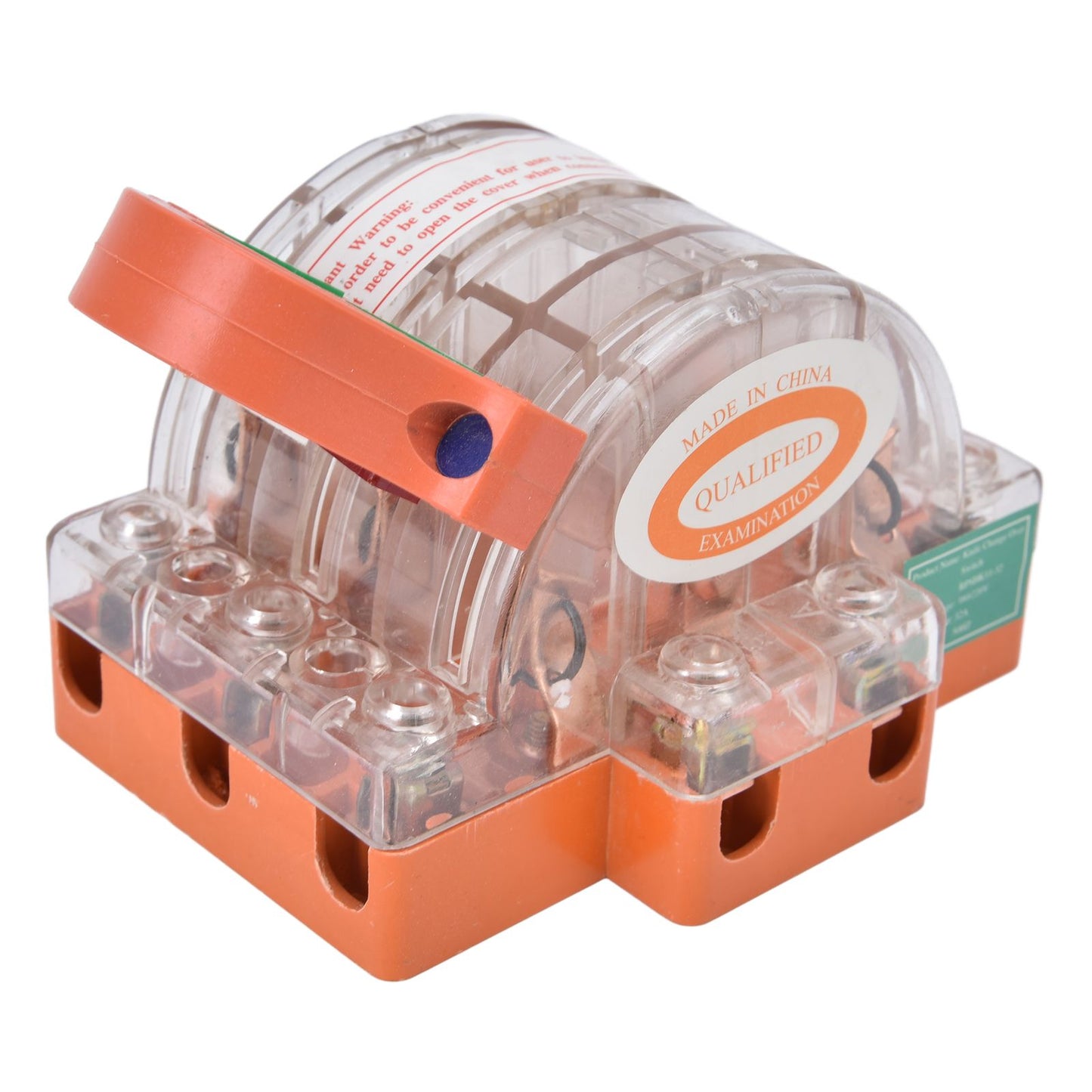 AC 380V 32A 3 Pole Knife Switch with LED Indicator Copper Transparent Shell Double Throw Disconnect Knife V1294-YM0523-3114220012911