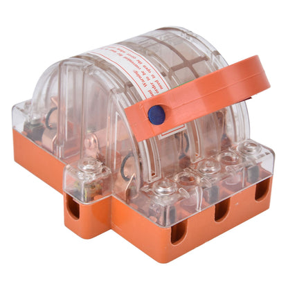AC 380V 32A 3 Pole Knife Switch with LED Indicator Copper Transparent Shell Double Throw Disconnect Knife V1294-YM0523-3114220012911