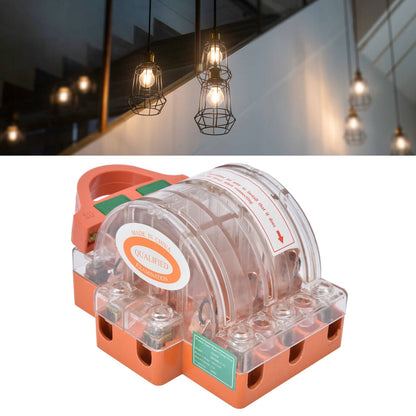 AC 380V 32A 3 Pole Knife Switch with LED Indicator Copper Transparent Shell Double Throw Disconnect Knife V1294-YM0523-3114220012911
