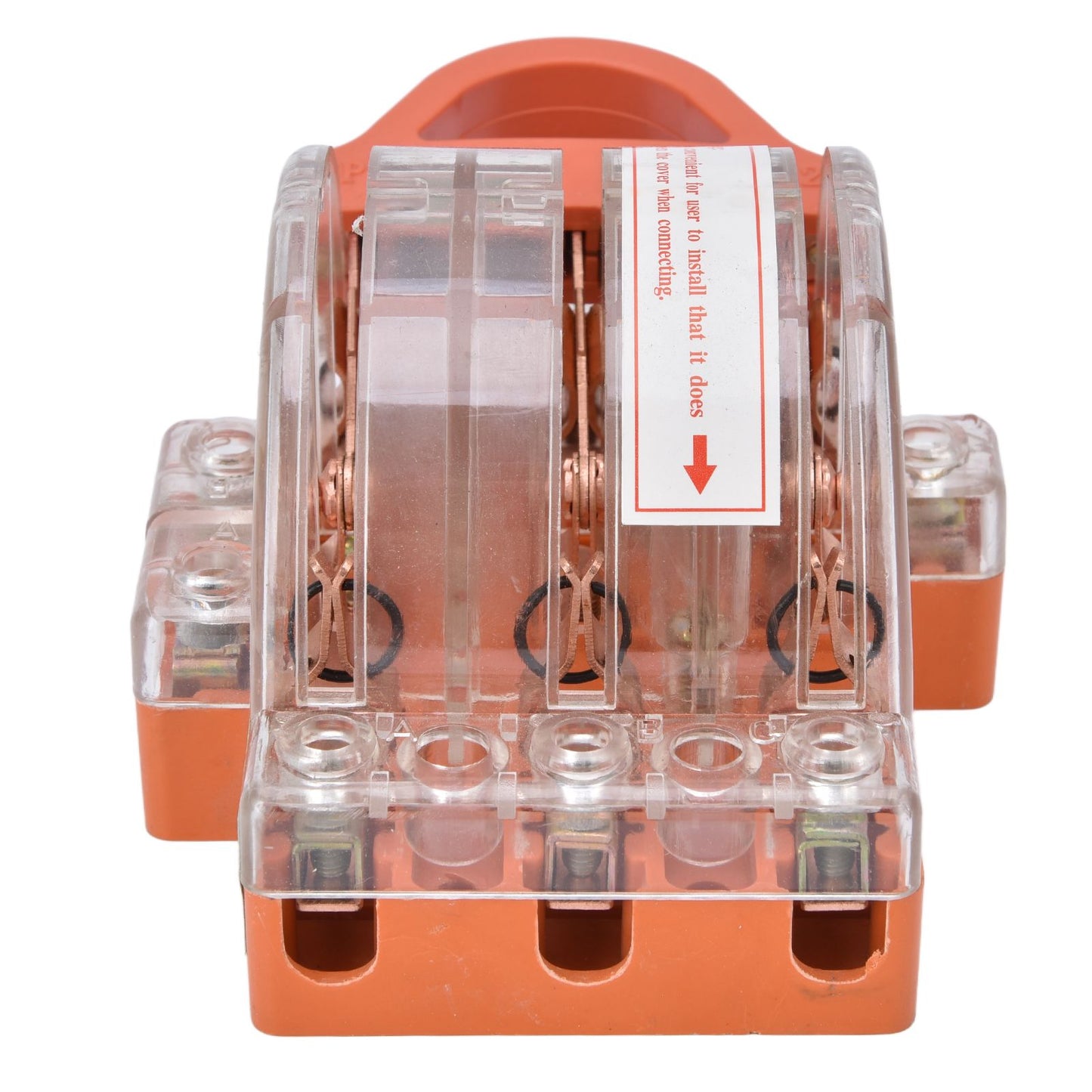 AC 380V 32A 3 Pole Knife Switch with LED Indicator Copper Transparent Shell Double Throw Disconnect Knife V1294-YM0523-3114220012911