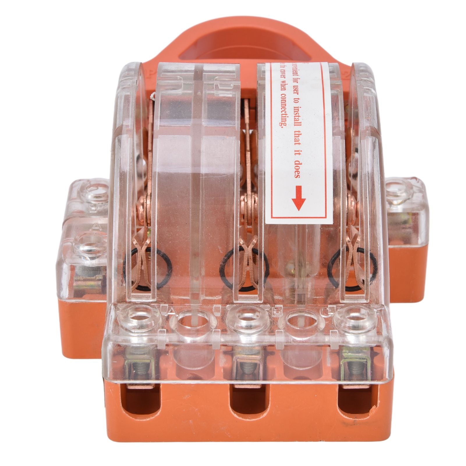 AC 380V 32A 3 Pole Knife Switch with LED Indicator Copper Transparent Shell Double Throw Disconnect Knife V1294-YM0523-3114220012911