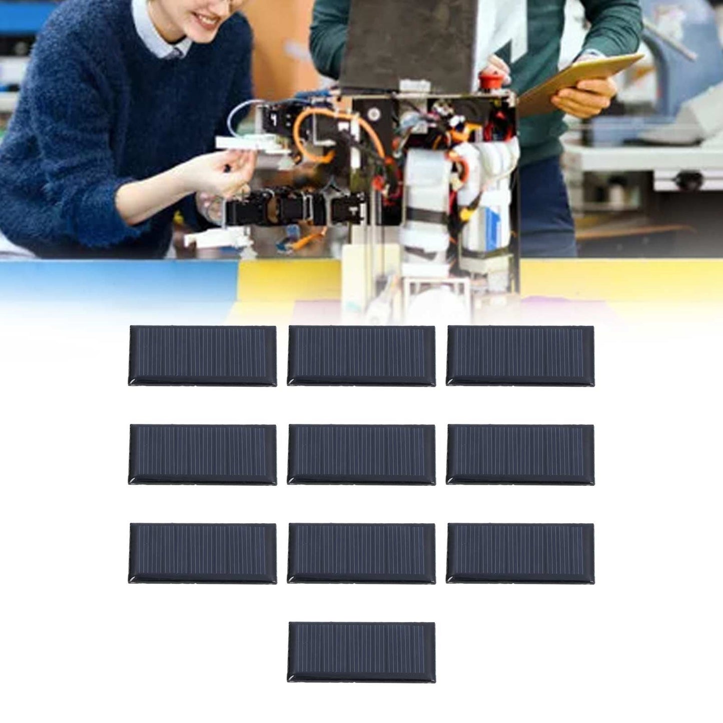 10pcs Small Solar Cell Weather Resistant DIY Solar Panel Module for Science Projects Toy Light 0.15W 5V V1294-YM0523-3114220013111