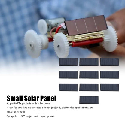 10pcs Small Solar Cell Weather Resistant DIY Solar Panel Module for Science Projects Toy Light 0.15W 5V V1294-YM0523-3114220013111
