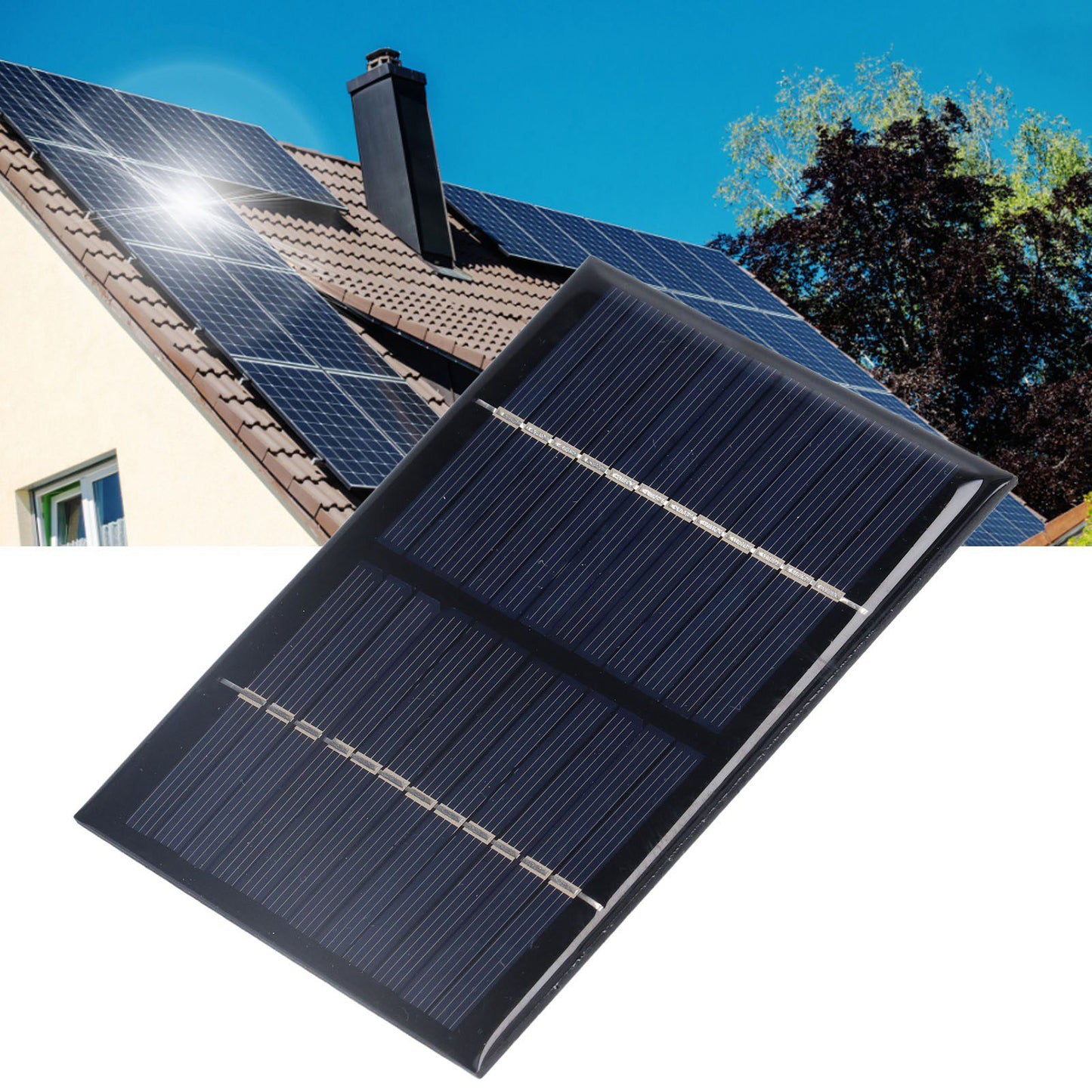 Solar Panel Waterproof 1.5W 12V DIY Solar Panel for Solar Toys/Lights/Displays Scientific Projects V1294-YM0523-3114220013211