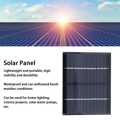 Solar Panel Waterproof 1.5W 12V DIY Solar Panel for Solar Toys/Lights/Displays Scientific Projects V1294-YM0523-3114220013211
