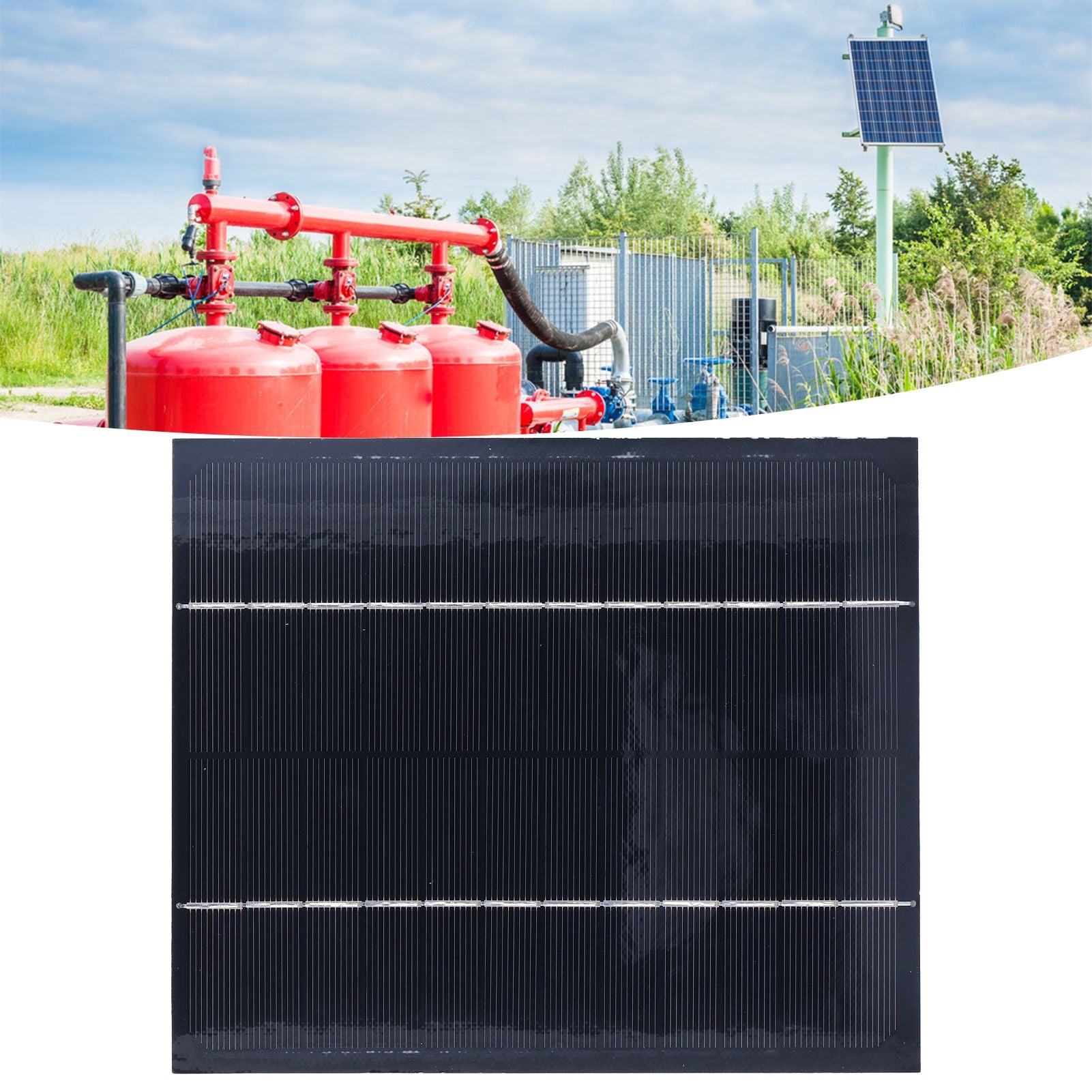 Solar Panel Waterproof 6W 12V DIY Solar Panel for Solar Toys/Lights/Displays Scientific Projects V1294-YM0523-3114220013611