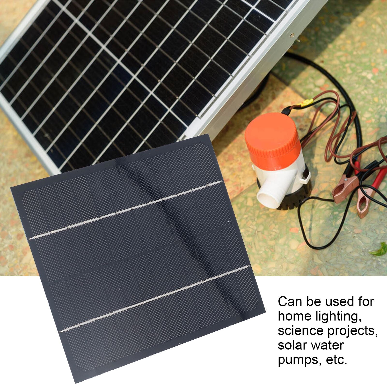 Solar Panel Waterproof 6W 12V DIY Solar Panel for Solar Toys/Lights/Displays Scientific Projects V1294-YM0523-3114220013611