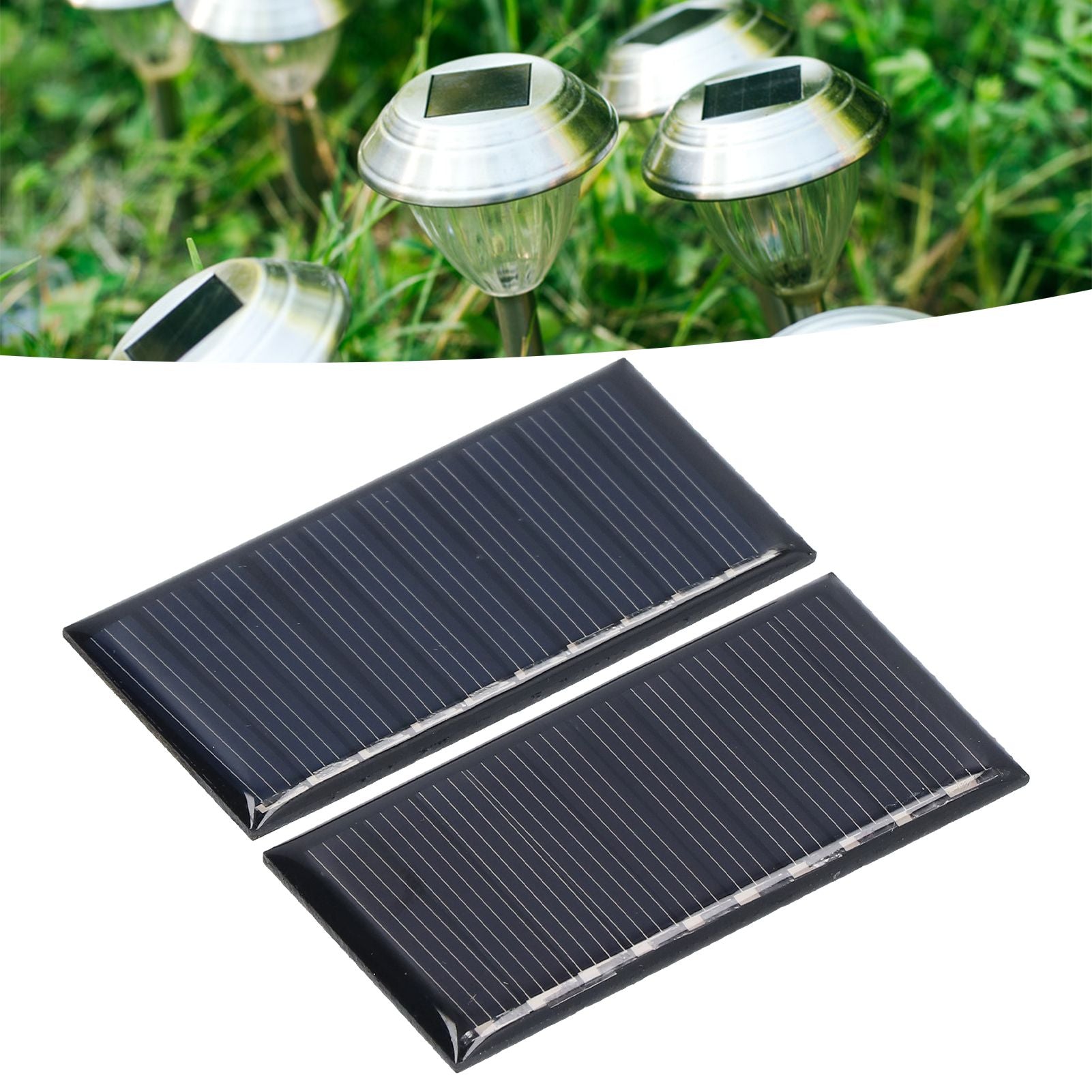 2Pcs Mini Solar Panels 0.25W 5V Portable Mini Polycrystalline Silicon Weatherproof Durable Widely Used Mini V1294-YM0523-3114220013711