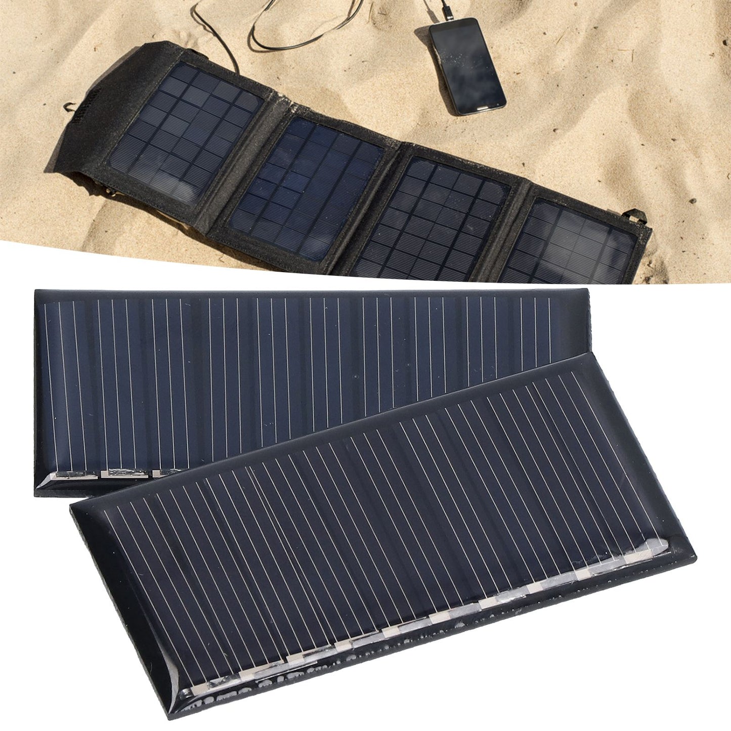 2Pcs Mini Solar Panels 0.25W 5V Portable Mini Polycrystalline Silicon Weatherproof Durable Widely Used Mini V1294-YM0523-3114220013711