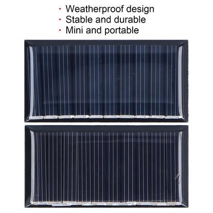 2Pcs Mini Solar Panels 0.25W 5V Portable Mini Polycrystalline Silicon Weatherproof Durable Widely Used Mini V1294-YM0523-3114220013711