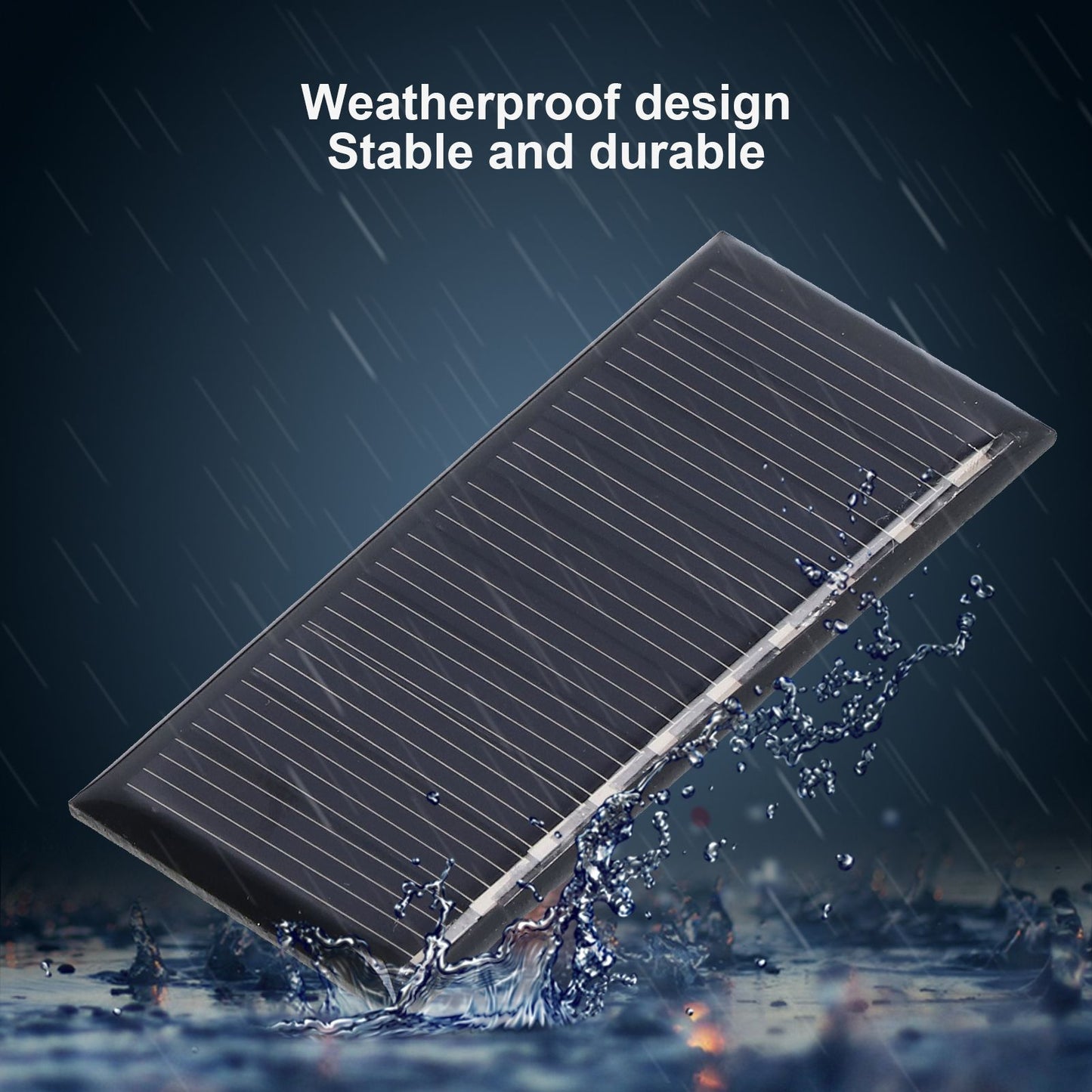 2Pcs Mini Solar Panels 0.25W 5V Portable Mini Polycrystalline Silicon Weatherproof Durable Widely Used Mini V1294-YM0523-3114220013711