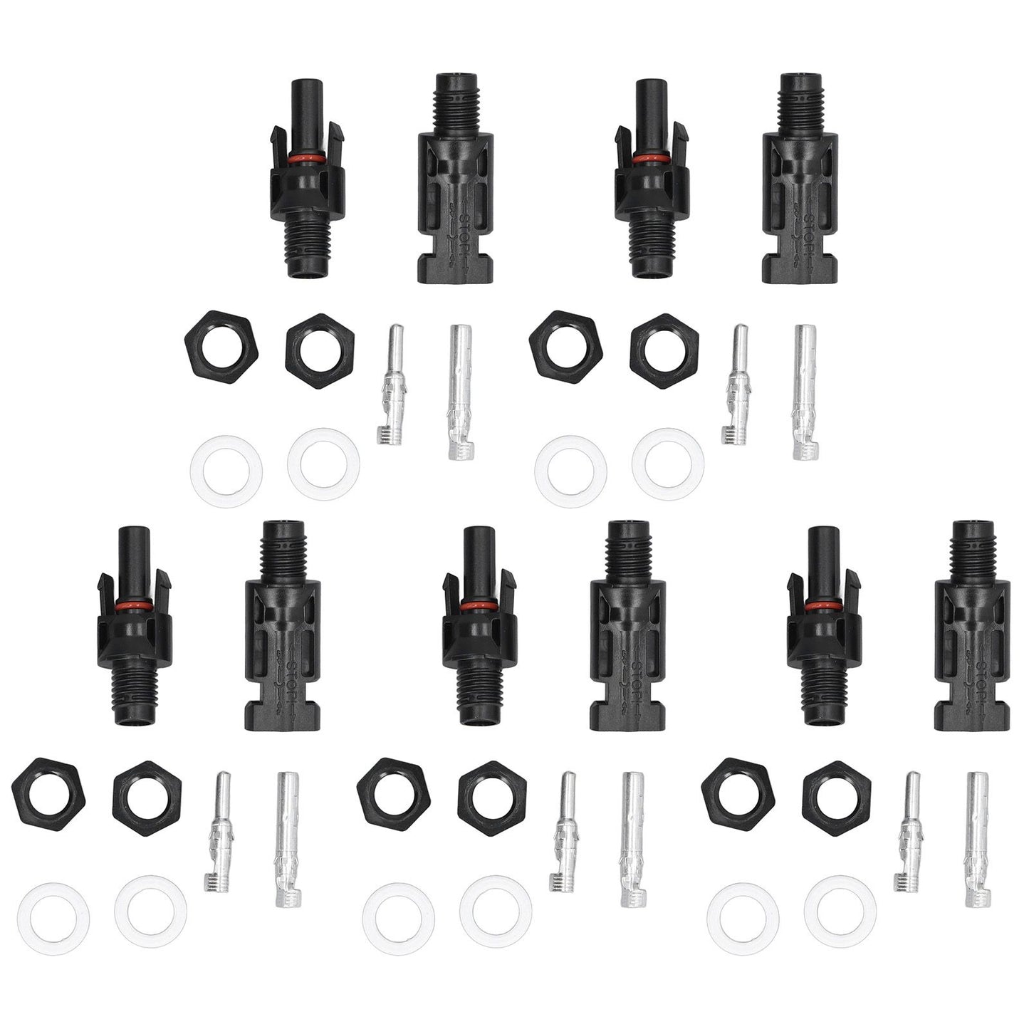 5 Sets Solar Branch Connectors UV Protection Male Female Header Board End Connector(PV-BMC(1000V) ) V1294-YM0523-3114220013811