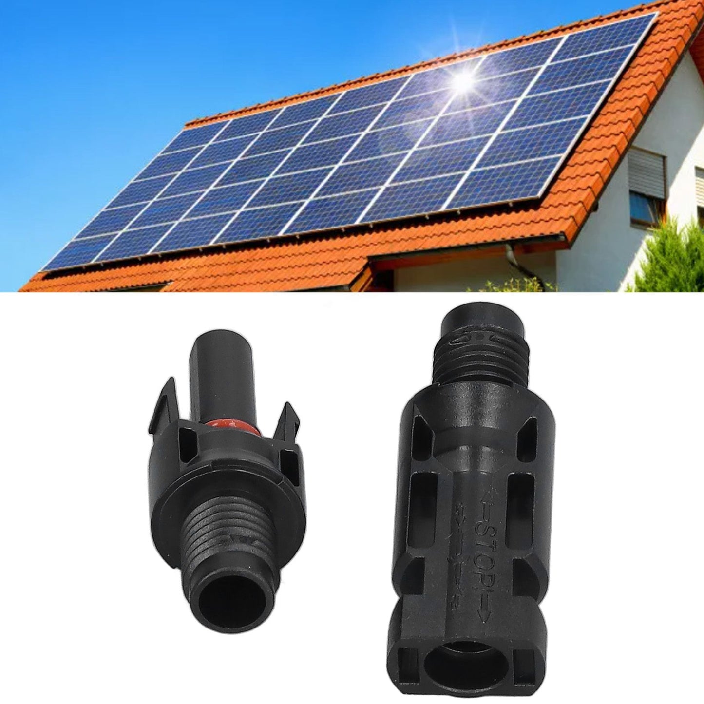 5 Sets Solar Branch Connectors UV Protection Male Female Header Board End Connector(PV-BMC(1000V) ) V1294-YM0523-3114220013811