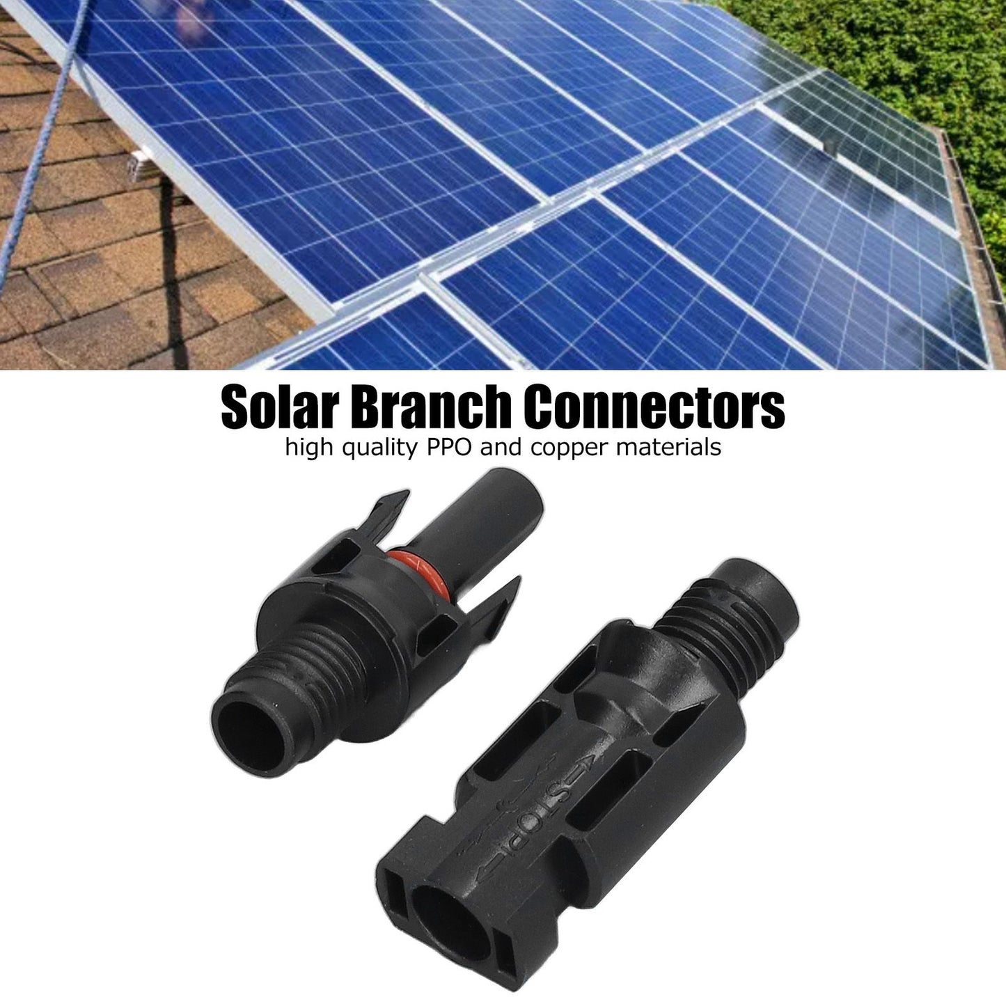 5 Sets Solar Branch Connectors UV Protection Male Female Header Board End Connector(PV-BMC(1000V) ) V1294-YM0523-3114220013811