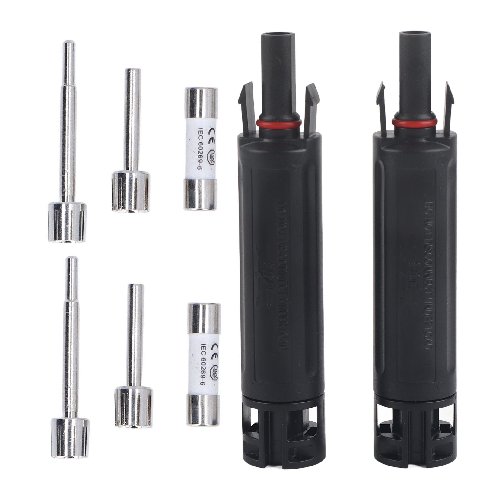 2Sets Solar PV Connectors Set IP68 Waterproof Anti UV 1000V Solar Built in Fuse Connector for Solar V1294-YM0523-3114220014014