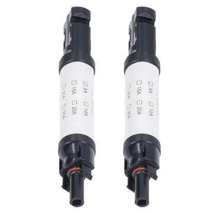 2Sets Solar PV Connectors Set IP68 Waterproof Anti UV 1000V Solar Built in Fuse Connector for Solar V1294-YM0523-3114220014014