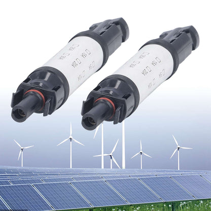 2Sets Solar PV Connectors Set IP68 Waterproof Anti UV 1000V Solar Built in Fuse Connector for Solar V1294-YM0523-3114220014014