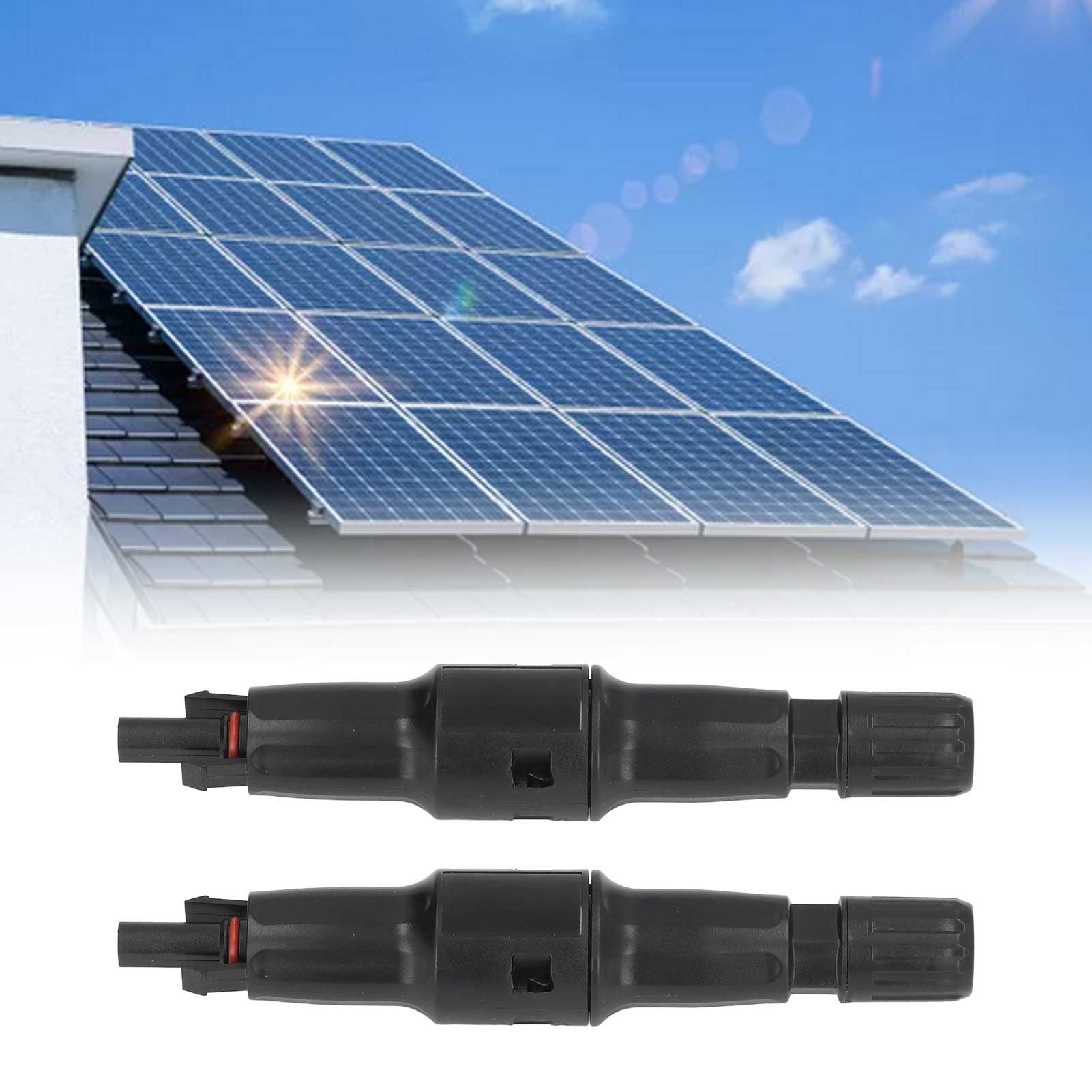2Pcs Solar PV Connectors 1500V Heat Resisting Reusable PV Fuse Connector for Solar Panel Connection30A V1294-YM0523-3114220014414