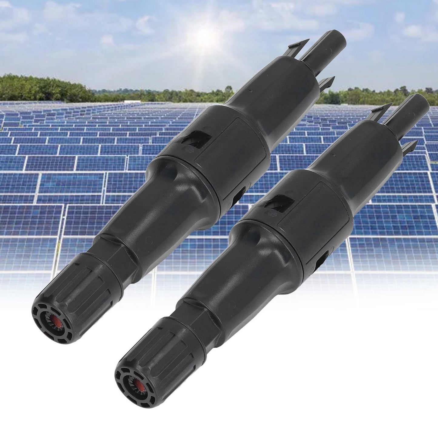2Pcs Solar PV Connectors 1500V Heat Resisting Reusable PV Fuse Connector for Solar Panel Connection30A V1294-YM0523-3114220014414