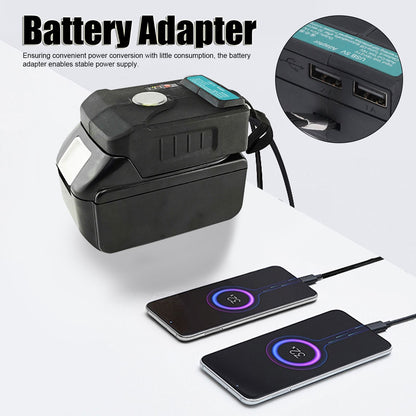 Battery Adapter Converter Conversion Kit Dock Power Connector USB for Charging 18V-21V V1294-YM0523-3114220015611