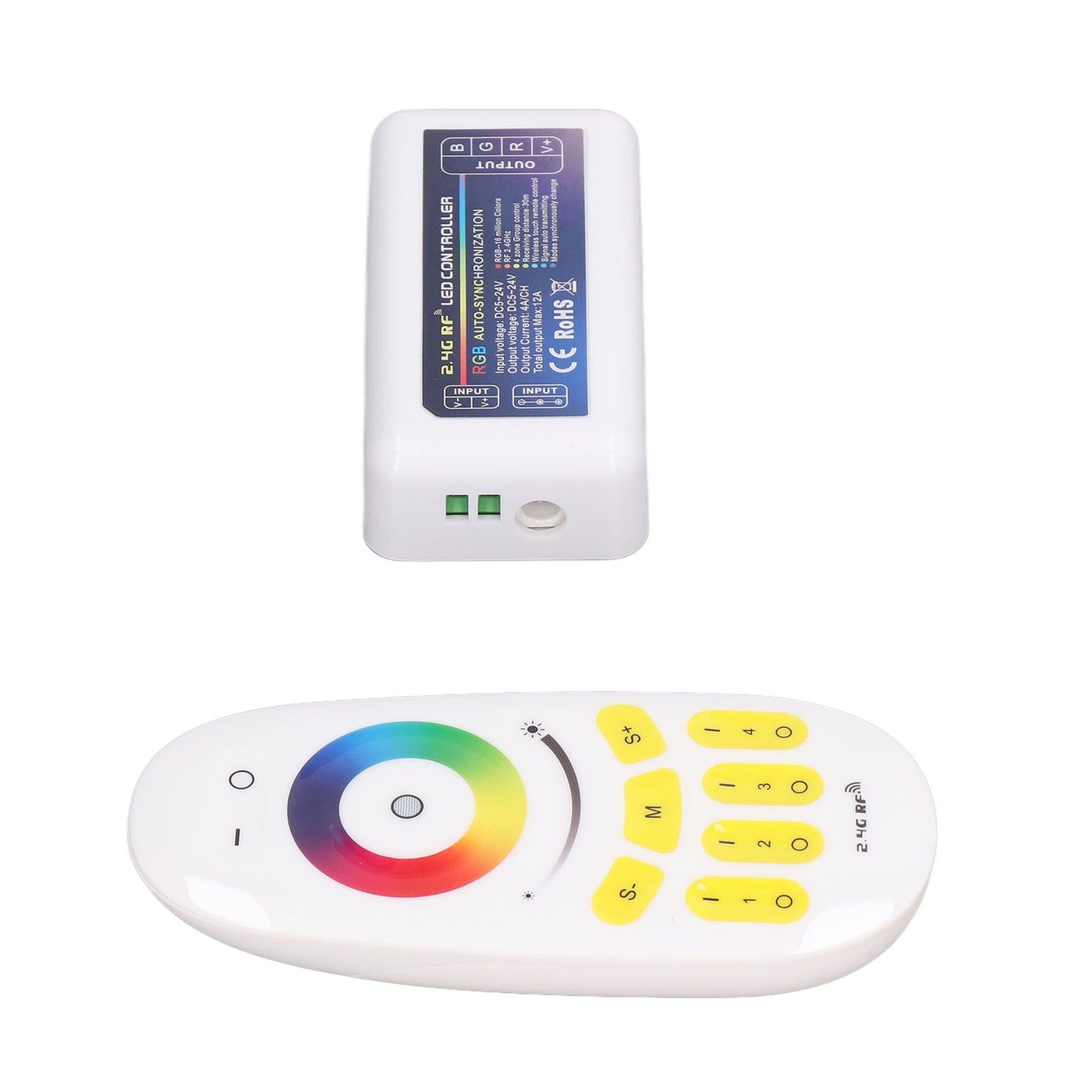 LED Controller DC524V 2.4G Quad Group Touch LED Strip Light Strip RGB Controller Compatible with MILIGHT V1294-YM0523-3114220016211