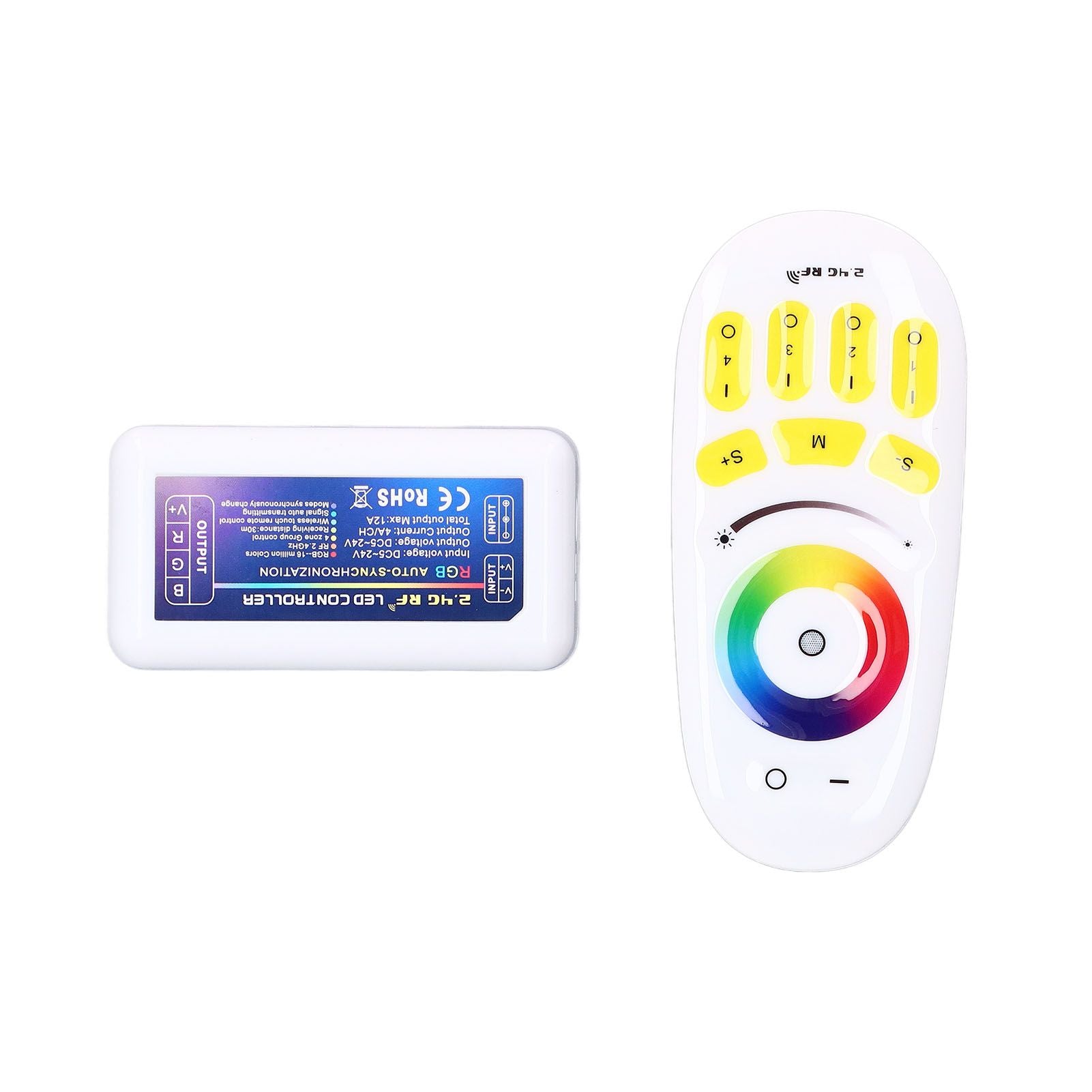 LED Controller DC524V 2.4G Quad Group Touch LED Strip Light Strip RGB Controller Compatible with MILIGHT V1294-YM0523-3114220016211