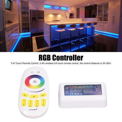 LED Controller DC524V 2.4G Quad Group Touch LED Strip Light Strip RGB Controller Compatible with MILIGHT V1294-YM0523-3114220016211
