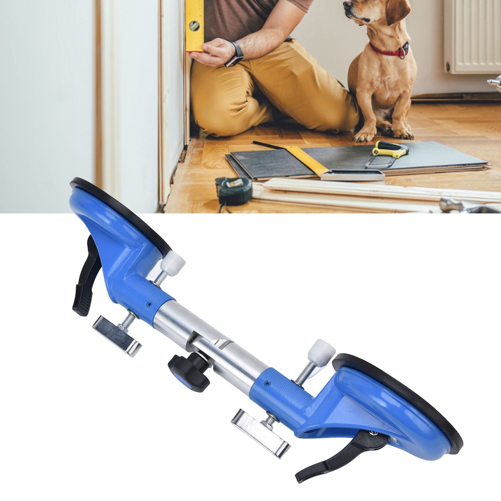 Glass Suction Cup Adjustable Angle Heavy Duty Effort Saving Vacuum Plate Puller for Wood Tiles V1294-YM0523-3114220016611