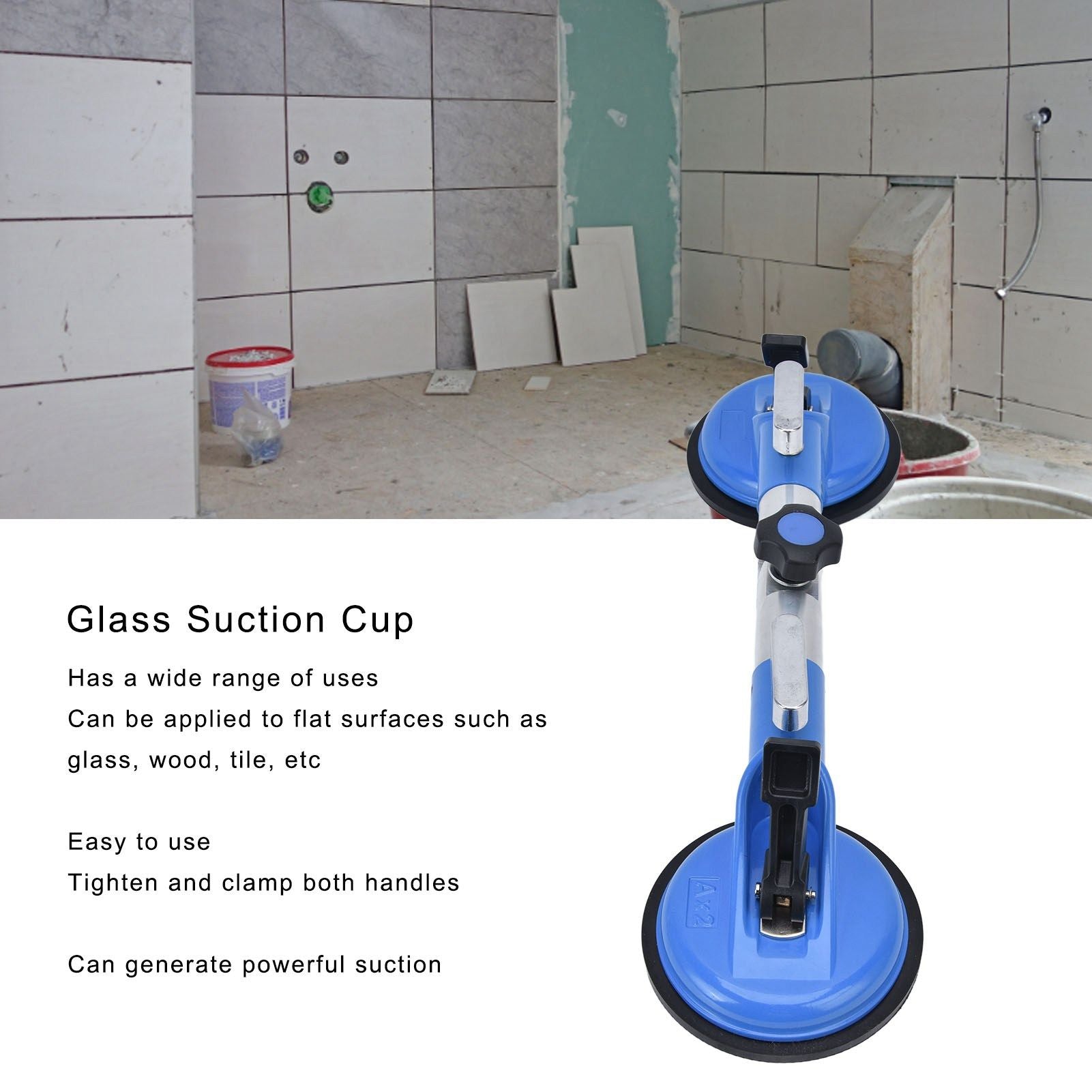 Glass Suction Cup Adjustable Angle Heavy Duty Effort Saving Vacuum Plate Puller for Wood Tiles V1294-YM0523-3114220016611