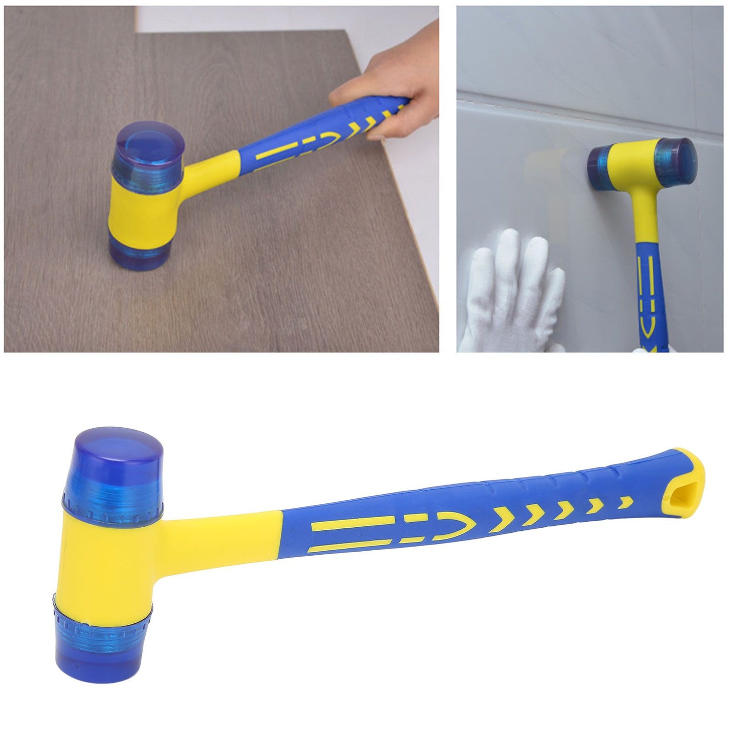 Rubber Mounted Hammer Detachable Mini Door Window Woodworking Mallets for Flooring Installation V1294-YM0523-3114220017711