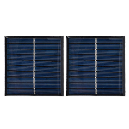 2Pcs Mini Solar Panel Portable Encapsulated Cell Epoxy Flexible DIY Use 0.7W 5V 0-140mA V1294-YM0523-3114220018011