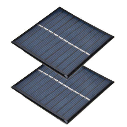 2Pcs Mini Solar Panel Portable Encapsulated Cell Epoxy Flexible DIY Use 0.7W 5V 0-140mA V1294-YM0523-3114220018011