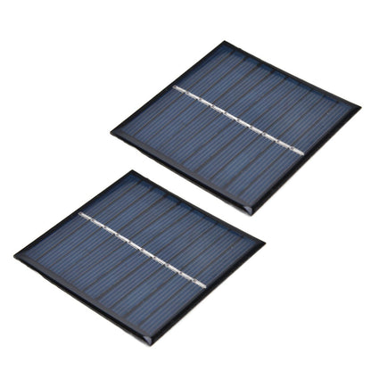 2Pcs Mini Solar Panel Portable Encapsulated Cell Epoxy Flexible DIY Use 0.7W 5V 0-140mA V1294-YM0523-3114220018011