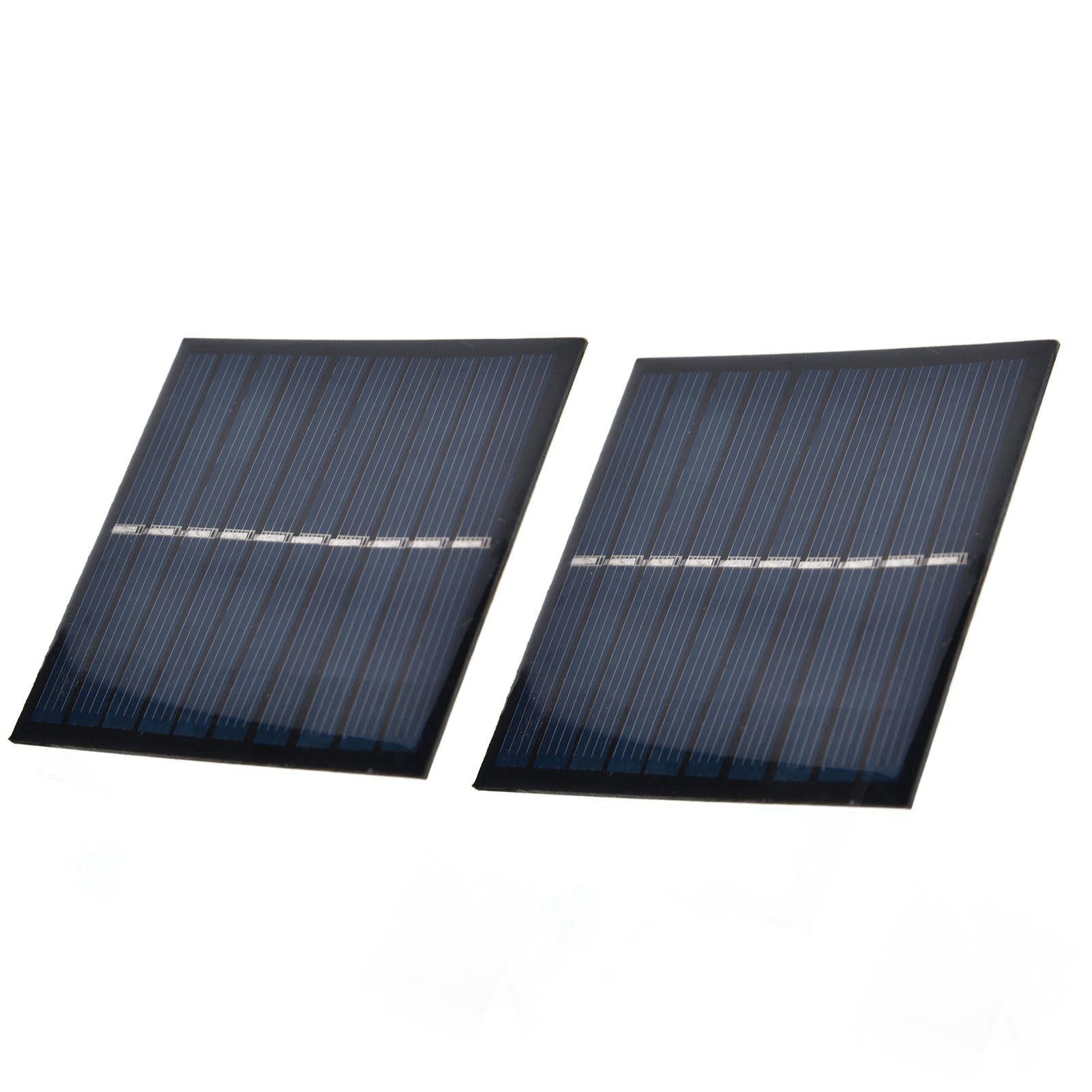 2Pcs Mini Solar Panel Portable Encapsulated Cell Epoxy Flexible DIY Use 0.7W 5V 0-140mA V1294-YM0523-3114220018011