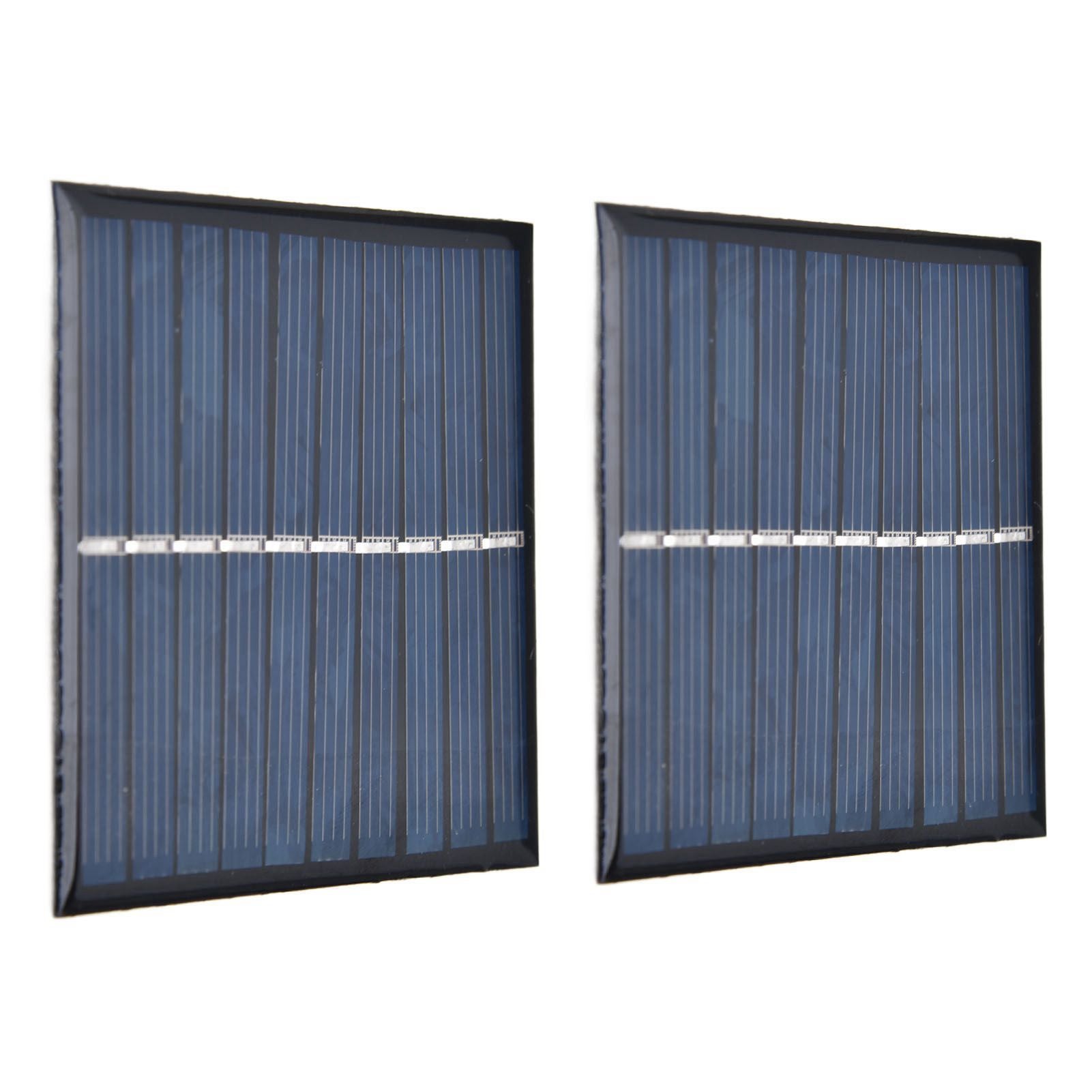 2Pcs Mini Solar Panel Portable Encapsulated Cell Epoxy Flexible DIY Use 0.7W 5V 0-140mA V1294-YM0523-3114220018011