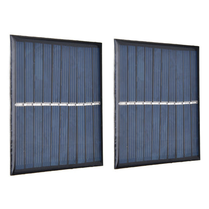 2Pcs Mini Solar Panel Portable Encapsulated Cell Epoxy Flexible DIY Use 0.7W 5V 0-140mA V1294-YM0523-3114220018011