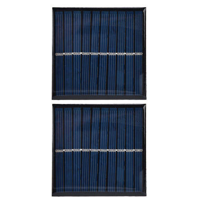 2Pcs Mini Solar Panel Portable Encapsulated Cell Epoxy Flexible DIY Use 0.7W 5V 0-140mA V1294-YM0523-3114220018011