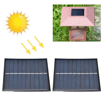 2Pcs Mini Solar Panel Portable Encapsulated Cell Epoxy Flexible DIY Use 0.7W 5V 0-140mA V1294-YM0523-3114220018011