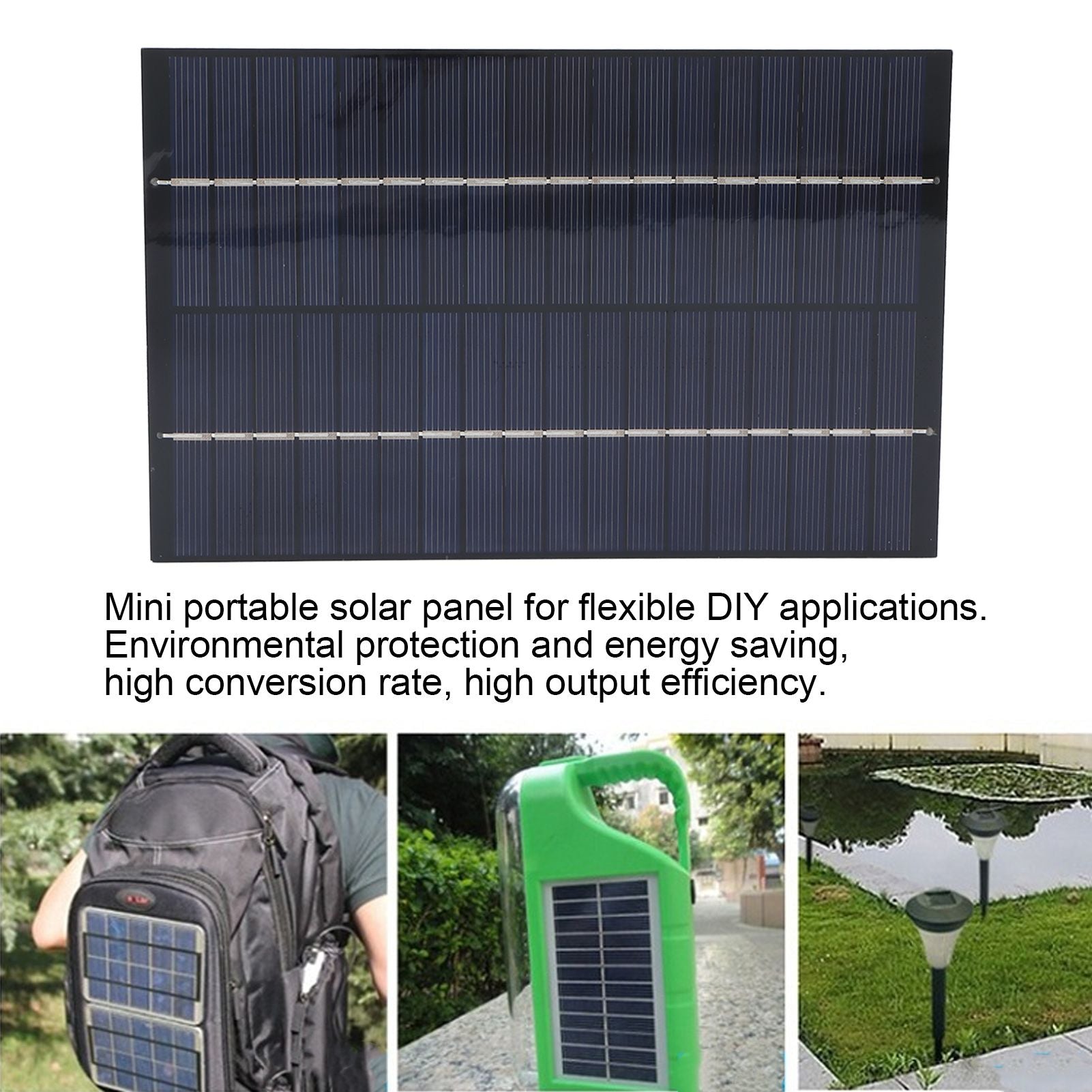 4.2W 18V Polysilicon Solar Panels Portable Mini Polysilicon Solar Charger Panel for Low Power Appliances V1294-YM0523-3114220018211