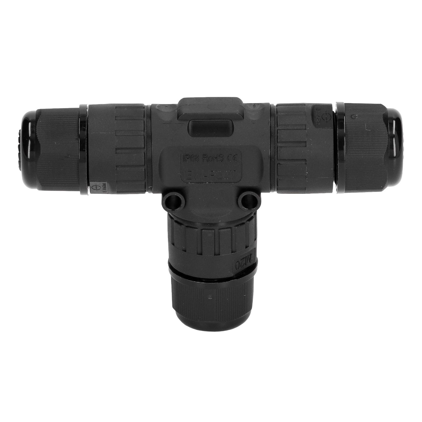 2PCS T Type Tee Junction Box Connector IP68 Waterproof 450V 16A 9-12mm 3 Way Cable Connector V1294-YM0523-3114220019311