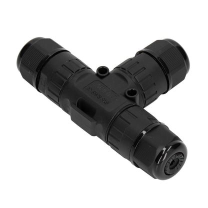 2PCS T Type Tee Junction Box Connector IP68 Waterproof 450V 16A 9-12mm 3 Way Cable Connector V1294-YM0523-3114220019311