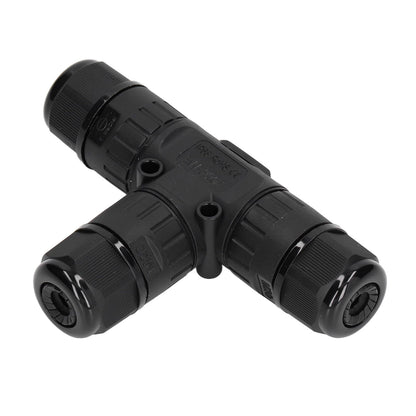 2PCS T Type Tee Junction Box Connector IP68 Waterproof 450V 16A 9-12mm 3 Way Cable Connector V1294-YM0523-3114220019311