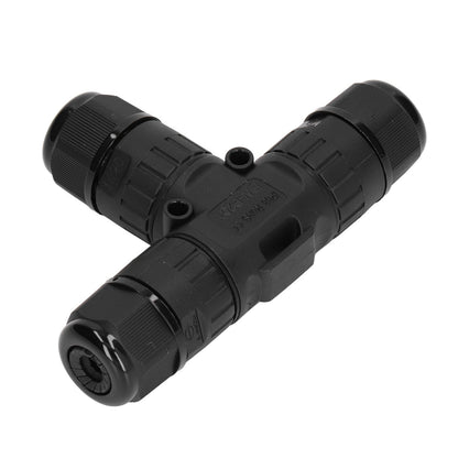 2PCS T Type Tee Junction Box Connector IP68 Waterproof 450V 16A 9-12mm 3 Way Cable Connector V1294-YM0523-3114220019311