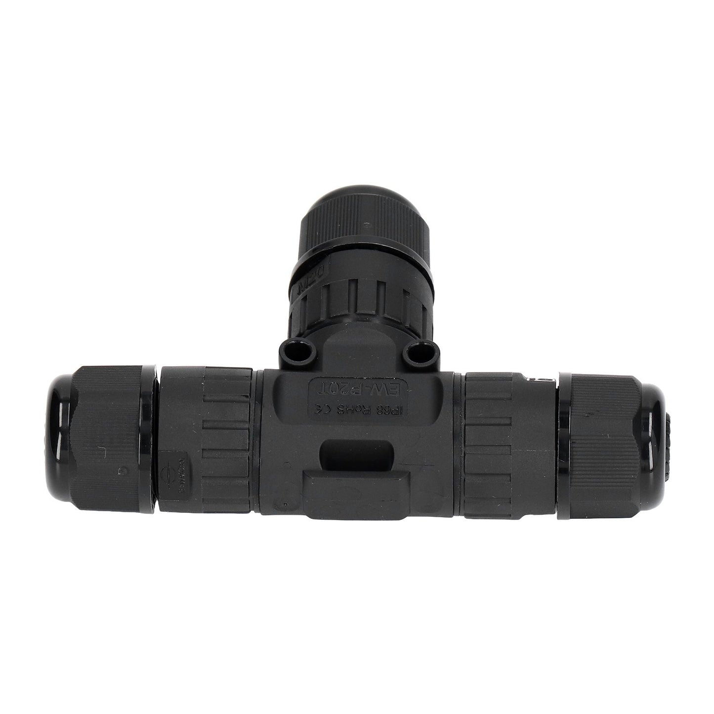 2PCS T Type Tee Junction Box Connector IP68 Waterproof 450V 16A 9-12mm 3 Way Cable Connector V1294-YM0523-3114220019311