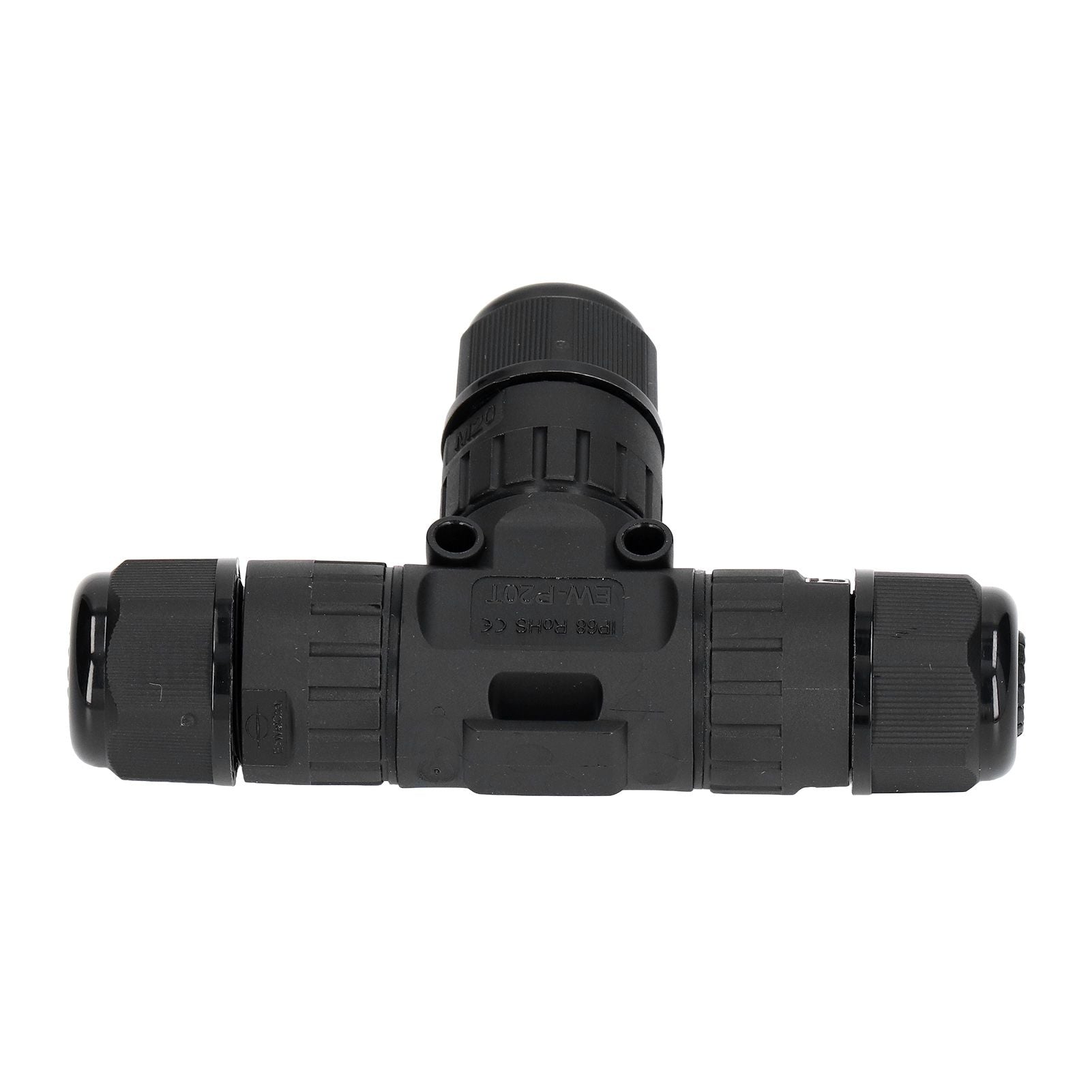 2PCS T Type Tee Junction Box Connector IP68 Waterproof 450V 16A 9-12mm 3 Way Cable Connector V1294-YM0523-3114220019311