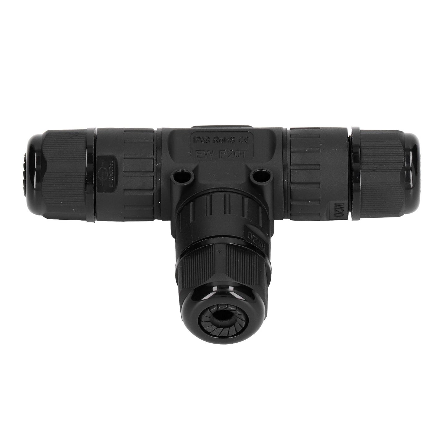 2PCS T Type Tee Junction Box Connector IP68 Waterproof 450V 16A 9-12mm 3 Way Cable Connector V1294-YM0523-3114220019311